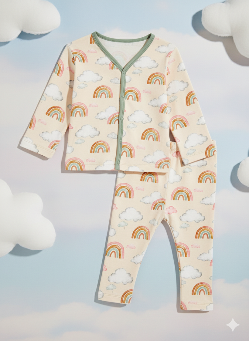 Cloud Rainbow Pajama Set